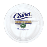 Chinet Classic&nbsp;Paper Plates &nbsp;Compartment  White 10.375